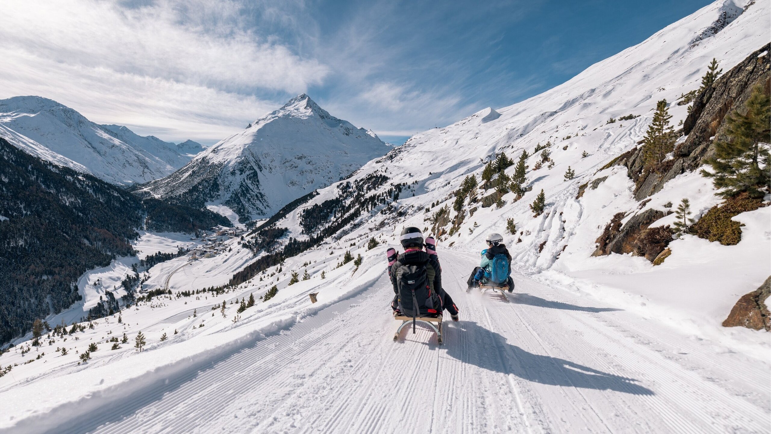 Zentrale Unterkunft zum Rodeln im Skigebiet Soelden