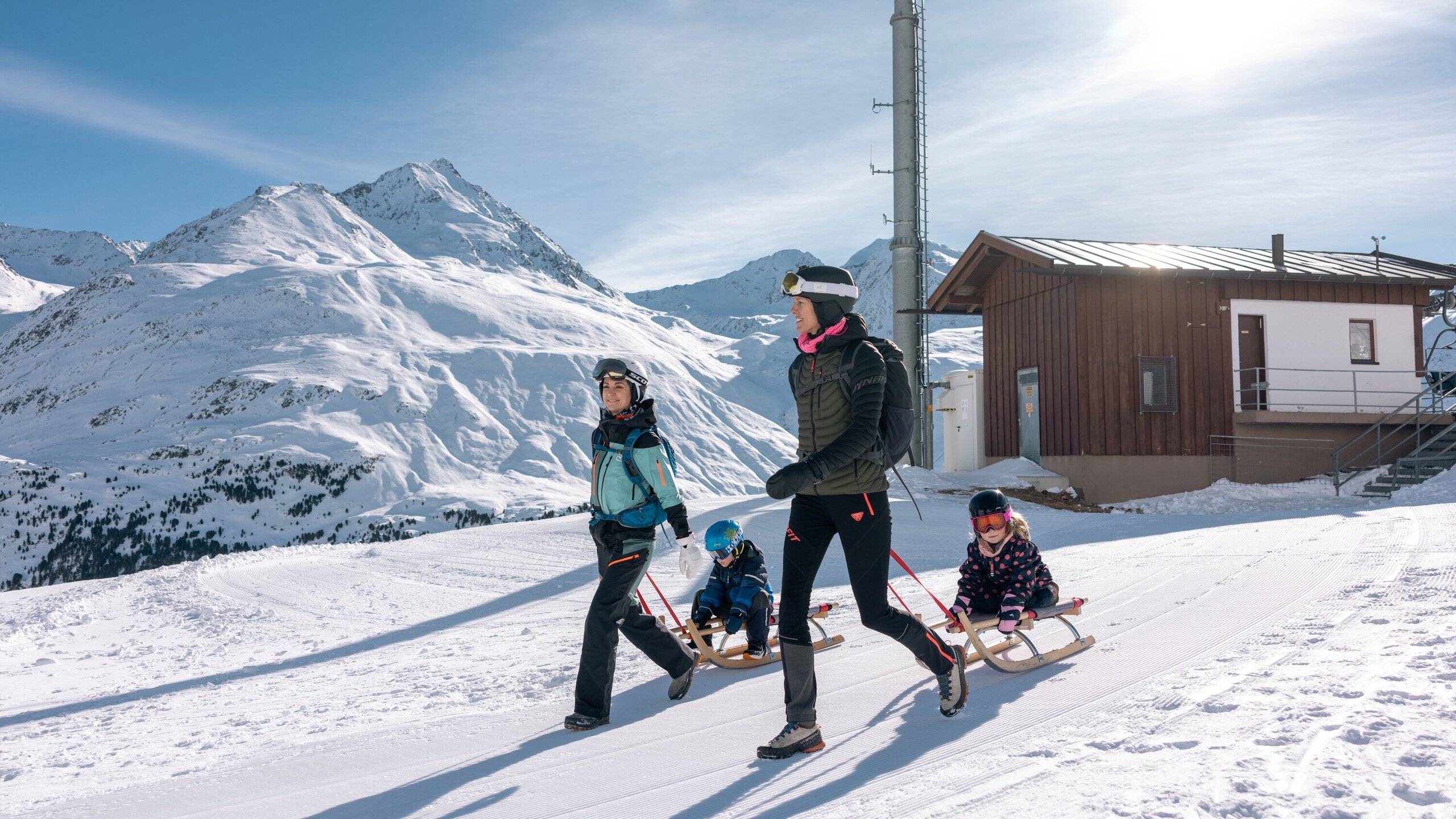 Zentrale Unterkunft zum Rodeln im Skigebiet Soelden